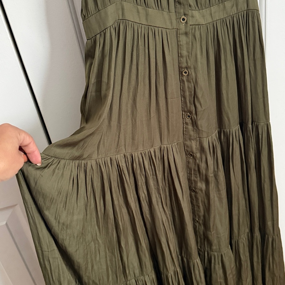Banana Republic Dark Olive Maxi Dress - Picture 3 of 6